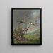 Kolibries en appelbloesem bloemen - Martin Johnson Heade — ingelijst kunstwerk aan de muur