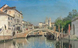 Martin Rico y Ortega - A Venetian Canal With Gondolas Santa Maria Della Salute Beyond.webp
