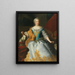 portret van keizerin Maria Theresia, koningin van Hongarije en Bohemen, met de Boheemse kroon en de aartshertogelijke kroon - Martin van Meytens — ingelijst kunstwerk aan de muur