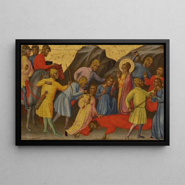 Martino Di Bartolomeo Di Biagio - The Martyrdom of Saint Ursula a predella.webp