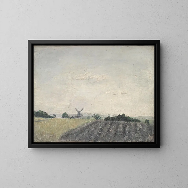 Een binnenplaats in Rome - Martinus Rørbye — ingelijst kunstwerk aan de muur