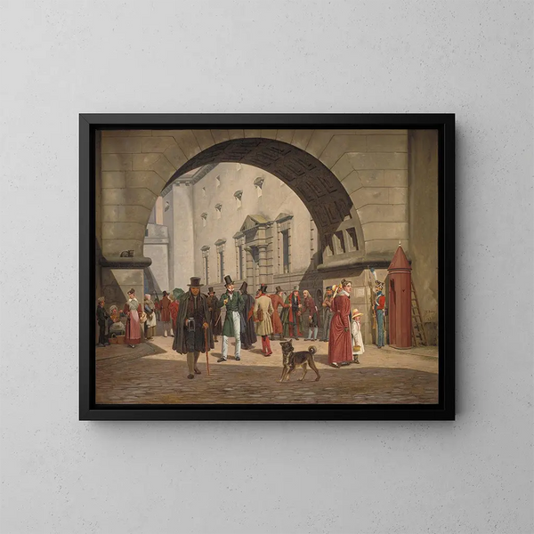 De gevangenis van Kopenhagen - Martinus Rørbye — ingelijst kunstwerk aan de muur