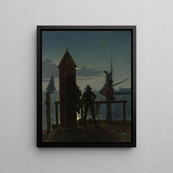 Martinus Rrbye - View from the Citadel Ramparts in Copenhagen by Moonlight.webp