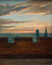 van Copenhague bij zonsondergang - Martinus Rørbye — weergave van het kunstwerk