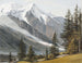 van Vue de Chamonix-Mont-Blanc - Martinus Rørbye — weergave van het kunstwerk
