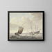 van een onstuibare zee met schepen, gele vlag met gouden leeuw - Martinus Schouman — ingelijst kunstwerk aan de muur