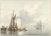van rivierzicht met aangemeerde boten - Martinus Schouman — weergave van het kunstwerk