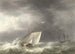 van twee zeilboten op een ruwe zee - Martinus Schouman — weergave van het kunstwerk