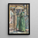 Dame en robe verte devant un miroir - Martinus van Andringa — ingelijst kunstwerk aan de muur