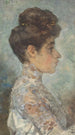 Portrait de Lizzy de profil vers la droite - Martinus van Andringa — weergave van het kunstwerk