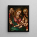 Heilige Familie met Sint-Jan de Doper en Heilige Elisabeth - Martín Gómez de Oudere — ingelijst kunstwerk aan de muur
