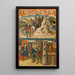 Sint-Christoffel ontmoet Satan, Sint-Christoffel voor de koning van Lycië - Martín de Soria — ingelijst kunstwerk aan de muur