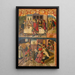 Saint Christophe neemt afscheid van de koning die Satan vreesde, Saint Christophe en zijn bekeerlingen - Martín de Soria — ingelijst kunstwerk aan de muur