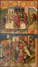 Saint Christophe neemt afscheid van de koning die Satan vreesde, Saint Christophe en zijn bekeerlingen - Martín de Soria — weergave van het kunstwerk