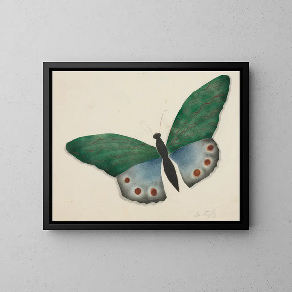 Butterfly Painting - Mary Altha Nims — framed artwork on a wall