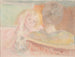 Moeder die haar van Sara schildert nr. 2 - Mary Cassatt — weergave van het kunstwerk
