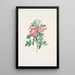 Rosa carolina - Mary Lawrance — ingelijst kunstwerk aan de muur