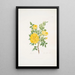 Rosa lutea - Mary Lawrance — ingelijst kunstwerk aan de muur