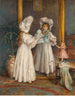 Spelen met haar poppen - Mary Lightbody Gow — weergave van het kunstwerk