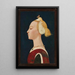 Portret van een vrouw - Meester van de Geboorte van Castello — ingelijst kunstwerk aan de muur