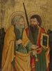 van Saint Pierre en een andere heilige in een rotsachtig landschap - Meester van 1458 — weergave van het kunstwerk