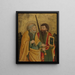 van Saint Pierre en een andere heilige in een rotsachtig landschap - Meester van 1458 — ingelijst kunstwerk aan de muur