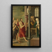 Panneau de retable avec Dispute avec les docteurs au verso Apparition du Christ à sa mère - Maître d'Alkmaar — ingelijst kunstwerk aan de muur