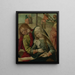 Het meisje met de parel - Johannes Vermeer — ingelijst kunstwerk aan de muur