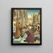 van de scènes uit het leven van een heilige bisschop - Meester van Sint-Gilles en Assistent — ingelijst kunstwerk aan de muur
