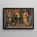 van de aartsengelen Gabriël, Michaël en Rafaël met Tobias en een donatrice - Meester van Serumido — ingelijst kunstwerk aan de muur