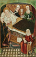 Geboorte van de Maagd - Meester van Villalobos — weergave van het kunstwerk