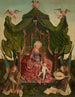 De Madonna op een Troon - Meester van het Triptyque van Maria van Antwerpen — weergave van het kunstwerk