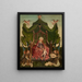 De Madonna op een Troon - Meester van het Triptyque van Maria van Antwerpen — ingelijst kunstwerk aan de muur