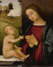 Maria met het kind dat een distelvink vasthoudt - Meester van de Opname van Madeleine — weergave van het kunstwerk