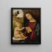 Maria met het kind dat een distelvink vasthoudt - Meester van de Opname van Madeleine — ingelijst kunstwerk aan de muur