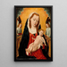 Maagd met Kind met twee engelen - Meester van de Legende van Sint-Ursula — ingelijst kunstwerk aan de muur