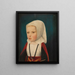 Portret van een jonge prinses - Meester van de Legende van Maria Magdalena — ingelijst kunstwerk aan de muur