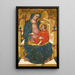 Maagd met Kind in majesteit - Meester van het Crucifix van Pesaro — ingelijst kunstwerk aan de muur
