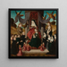 Maagd en Kind met Sint Anna en heiligen Franciscus en Lidwina met de donateurs Anna Selbdritt - Meester van de Sint Jan panelen — ingelijst kunstwerk aan de muur