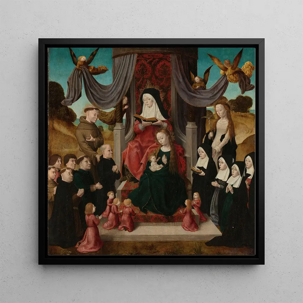 Master of the Saint John Panels - Virgin and Child with Saint Anne and Saints Francis and Lidwina with Donors Anna Selbdritt.webp