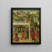 Huwelijk van Sint Elisabeth van Hongarije en Lodewijk van Thüringen bij de Wartburg - Meester van de Panelen van Sint Elisabeth — ingelijst kunstwerk aan de muur