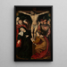 De Kruisiging van Christus - Meester van de Kruisiging van Turijn — ingelijst kunstwerk aan de muur