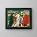 De Heilige Drie-eenheid met de Maagd Maria en Sint-Jan Evangelist - Meester van het Altaar Wendelin — ingelijst kunstwerk aan de muur