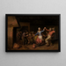van een paar boeren die dansen in de herberg - Matheus Berckmans — ingelijst kunstwerk aan de muur