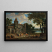 Oosterse handelaren voor een kasteel - Mathijs Schoevaerdts — ingelijst kunstwerk aan de muur
