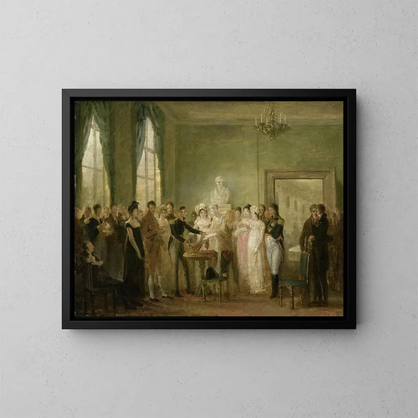 Een niet-geïdentificeerd historisch onderwerp - Mattheus Ignatius van Bree — ingelijst kunstwerk aan de muur