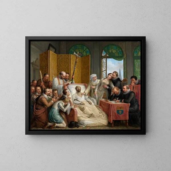 De dood van Pierre-Paul Rubens - Mattheus Ignatius van Bree — ingelijst kunstwerk aan de muur