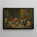 van een interieur van een taverne met boeren die drinken en dansen - Mattheus van Helmont — ingelijst kunstwerk aan de muur