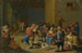van een interieur van een taverne met boeren die drinken en dansen - Mattheus van Helmont — weergave van het kunstwerk