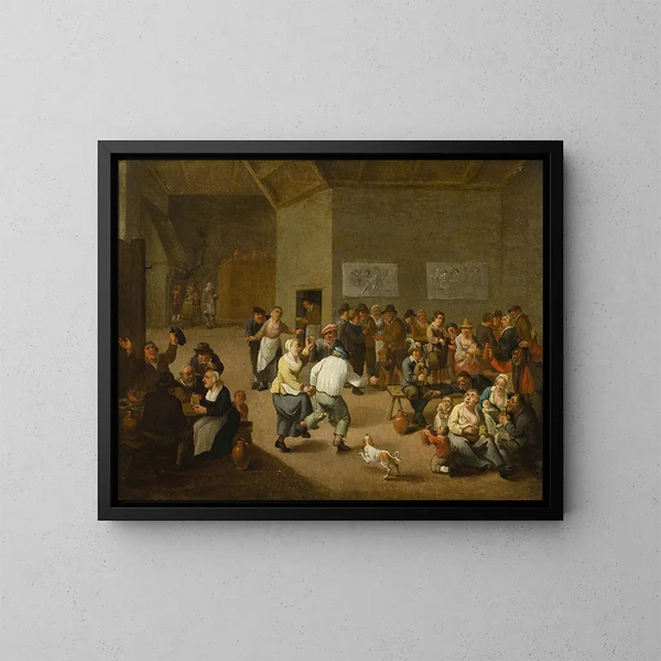 Pret in de herberg - Mattheus van Helmont — ingelijst kunstwerk aan de muur